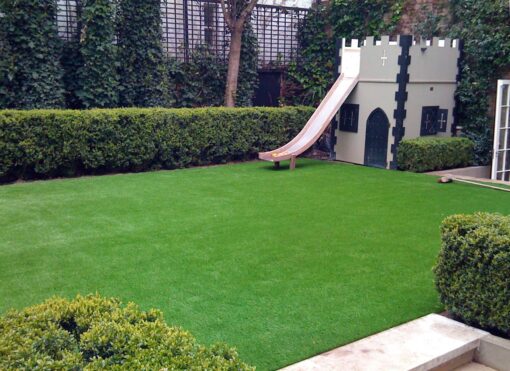 Here is a photo of an outdoor play area for children. The surface is artificial turf, and this was installed by Leicester artificial grass services